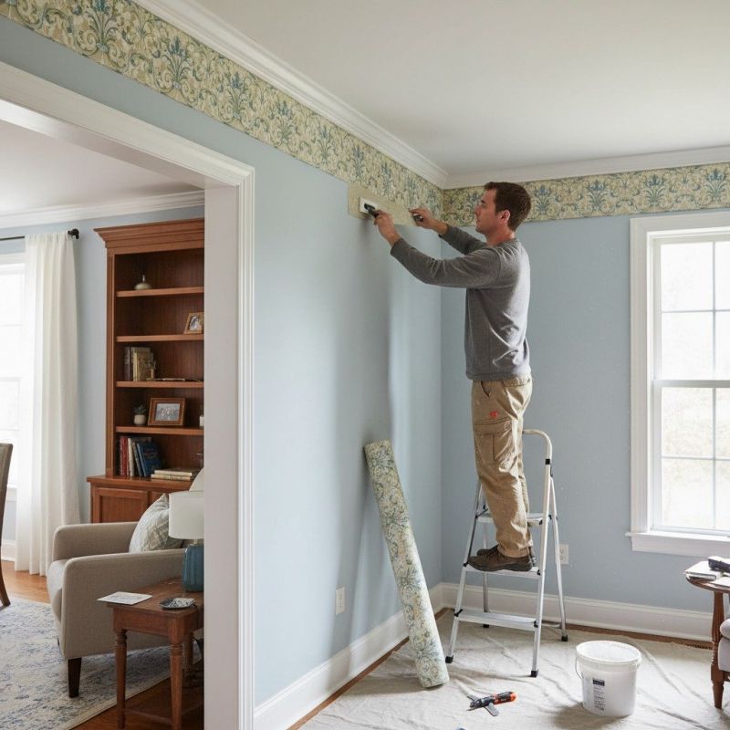 Kitchen Wallpaper Installation